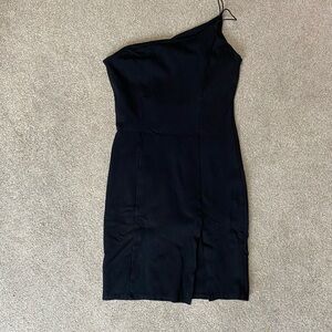 Better Be Black One Shoulder Bodycon Mini Dress Size S